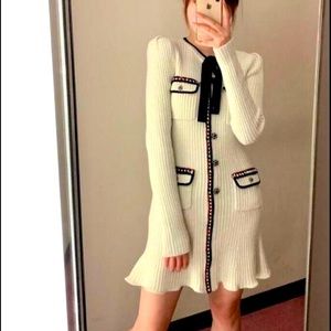 Self Portrait Cream Lures Knit Dress [only ware once]